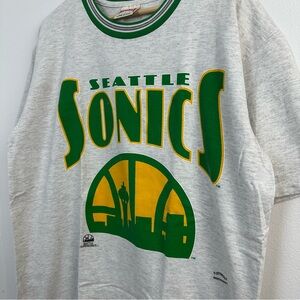 Vintage Seattle Sonics T Shirt XL Nutmeg Mills Supersonics
